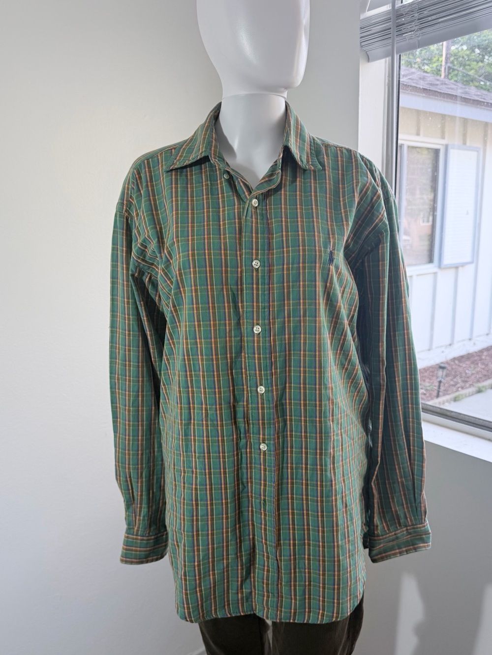 Polo by Ralph Lauren Teal and Multicolor Plaid Shirt